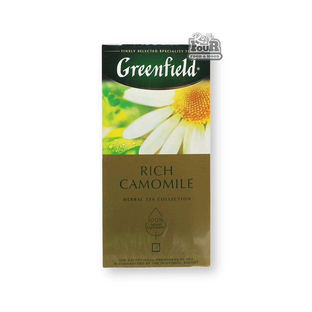 Բուսական թեյ «Greenfield Rich Camomile» դարչինով, խնձորի համով և հոտով 25հատ